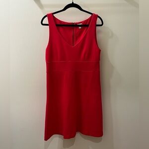 J. Crew A Line Pink Red Sleeveless Dress